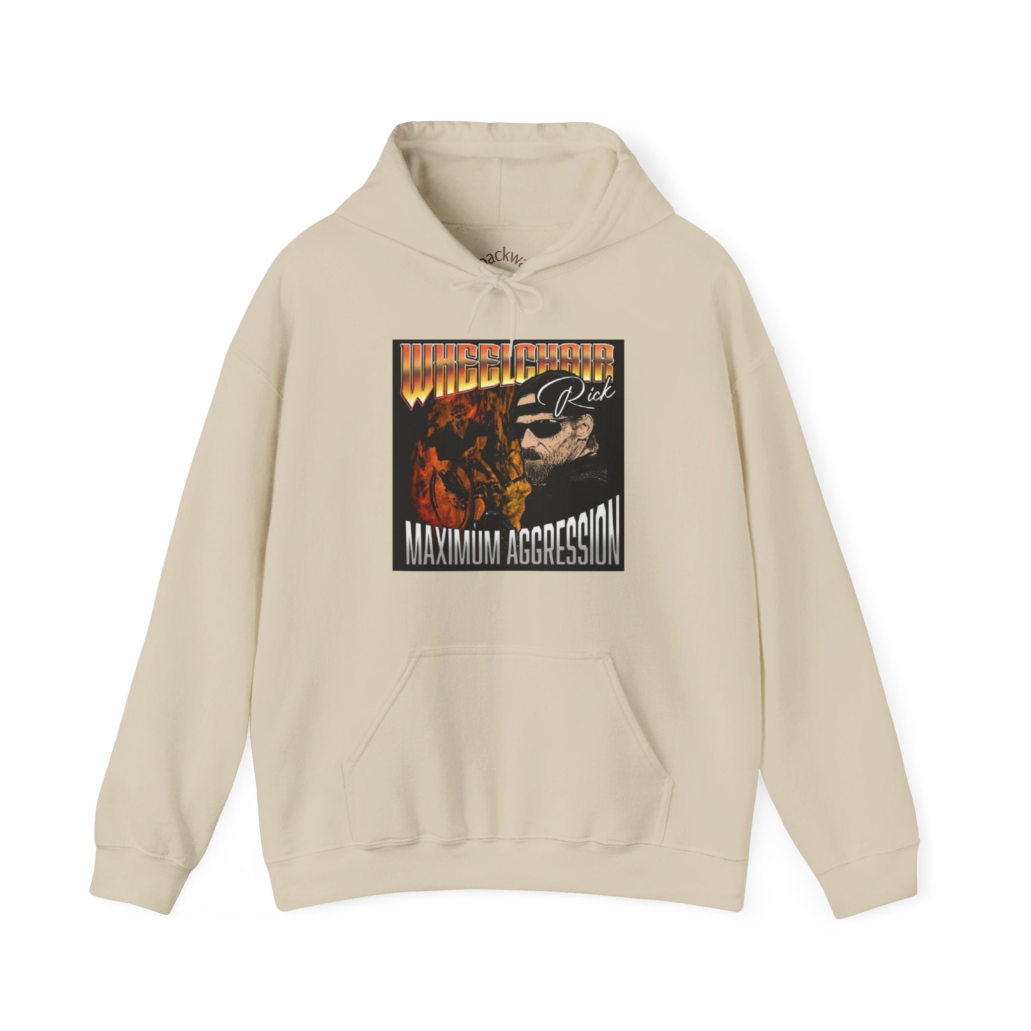 "Maximum Aggression" Hoodie sports sweater with pocket. This print is the original "Maximum Aggression" image.